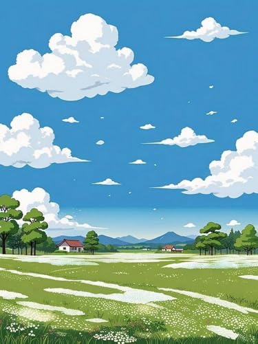 Mesribandy Kreuzstich Stickpackung 11CT Vorgedruckt Kreuzstich Set Blauer Himmel und Wiese DIY Starter Stickbild Handwer Geschenk Heimdekoration 40x50 cm Mesribandy Kreuzstich Stickpackung 11CT Vorgedruckt Kreuzstich Set Blauer Himmel und Wiese DIY Starter Stickbild Handwer Geschenk Heimdekoration 40x50 cm von Mesribandy