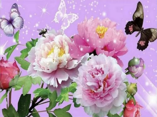 Mesribandy Kreuzstich Stickpackung 11CT Vorgedruckt Kreuzstich Set Blumen und Schmetterlinge DIY Starter Stickbild Handwer Geschenk Heimdekoration 40x50 cm Mesribandy Kreuzstich Stickpackung 11CT Vorgedruckt Kreuzstich Set Blumen und Schmetterlinge DIY Starter Stickbild Handwer Geschenk Heimdekoration 40x50 cm von Mesribandy