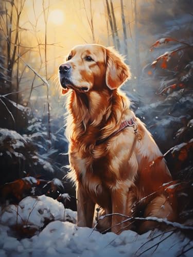 Mesribandy Kreuzstich Stickpackung 11CT Vorgedruckt Kreuzstich Set Golden Retriever DIY Starter Stickbild Handwer Geschenk Heimdekoration 40x50 cm Mesribandy Kreuzstich Stickpackung 11CT Vorgedruckt Kreuzstich Set Golden Retriever DIY Starter Stickbild Handwer Geschenk Heimdekoration 40x50 cm von Mesribandy