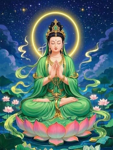Mesribandy Kreuzstich Stickpackung 11CT Vorgedruckt Kreuzstich Set Goldener Buddha DIY Starter Stickbild Handwer Geschenk Heimdekoration 50x70 cm Mesribandy Kreuzstich Stickpackung 11CT Vorgedruckt Kreuzstich Set Goldener Buddha DIY Starter Stickbild Handwer Geschenk Heimdekoration 50x70 cm von Mesribandy