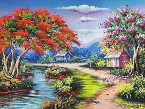 Mesribandy Kreuzstich Stickpackung 11CT Vorgedruckt Kreuzstich Set Landschaft DIY Starter Stickbild Handwer Geschenk Heimdekoration 40x50 cm Mesribandy Kreuzstich Stickpackung 11CT Vorgedruckt Kreuzstich Set Landschaft DIY Starter Stickbild Handwer Geschenk Heimdekoration 40x50 cm von Mesribandy