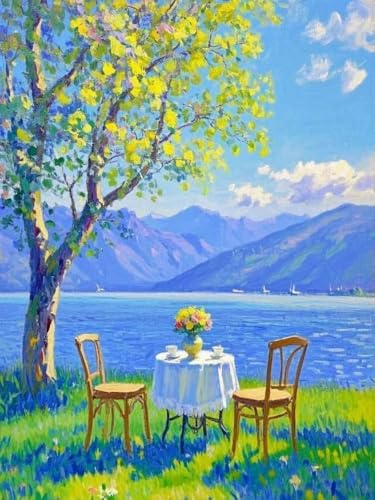 Mesribandy Vorgedruckt Kreuzstich Stickpackungen 11CT Sticken Set Erwachsene Kreuzstich Entspannende Landschaft Stickbilder für Anfänger Home Decor 50x70 cm von Mesribandy