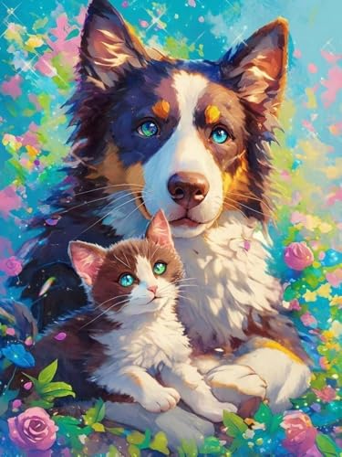 Mesribandy Vorgedruckt Kreuzstich Stickpackungen 11CT Sticken Set Erwachsene Kreuzstich Katze und Hund Stickbilder für Anfänger Home Decor 50x70 cm Mesribandy Vorgedruckt Kreuzstich Stickpackungen 11CT Sticken Set Erwachsene Kreuzstich Katze und Hund Stickbilder für Anfänger Home Decor 50x70 cm von Mesribandy