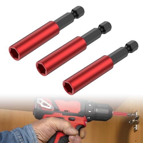 3 Stück 60mm Magnetischer Bithalter für Schlagschrauber, 1/4 Zoll Sechskantschaft, S2 Stahl Schraubendreherverlängerung, Bohrerverlängerung, Gerade und Stark Magnetisch 3 Stück 60mm Magnetischer Bithalter für Schlagschrauber, 1/4 Zoll Sechskantschaft, S2 Stahl Schraubendreherverlängerung, Bohrerverlängerung, Gerade und Stark Magnetisch von MetalNuts