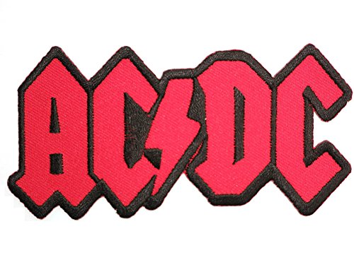ACDC AC/DC Logo Iron On Sew On Embroidered Aufnäher Bügelbild Patch 4.5"/13cm von MetalPatch