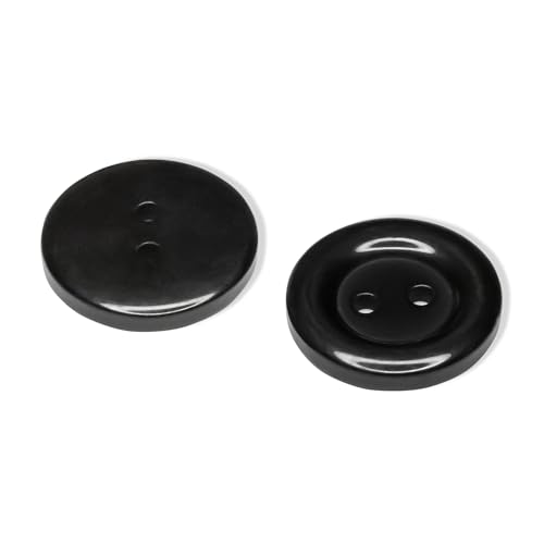 Nähknöpfe, rund, flach, glänzend, 2 Löcher, 30 l, Kunststoff, poliert, ideal für Uniform, Arbeitskleidung, Schule, Koch, Schürzen, Hosen, Jacken, Taschen, Basteln, 100 Stück, 30 l, Schwarz Nähknöpfe, rund, flach, glänzend, 2 Löcher, 30 l, Kunststoff, poliert, ideal für Uniform, Arbeitskleidung, Schule, Koch, Schürzen, Hosen, Jacken, Taschen, Basteln, 100 Stück, 30 l, Schwarz von Metalandbrassco