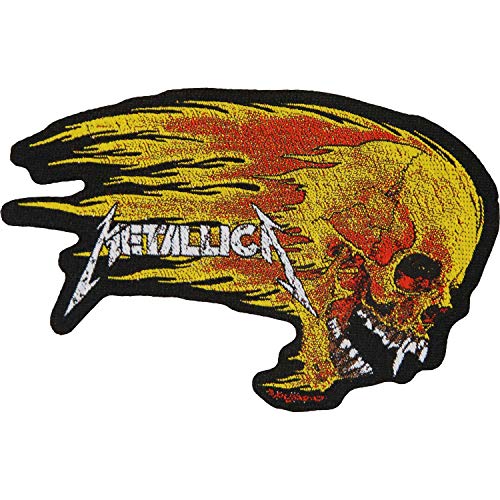 Metallica Flaming Skull Unisex Patch multicolor 100% Polyester Band-Merch, Bands von Metallica