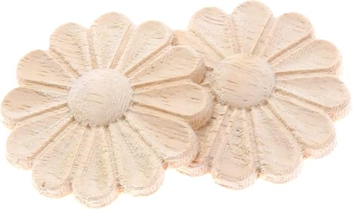 Kleine unlackierte niedliche Onlay-Applikationen aus Holz, unlackiert, runde Blumen-Schnitzerei, Bastelaufkleber für DIY-Projekte, Heimtruhen, Schrank, Kommode, Bett, Wand, Kleiderschrank, Möbel Kleine unlackierte niedliche Onlay-Applikationen aus Holz, unlackiert, runde Blumen-Schnitzerei, Bastelaufkleber für DIY-Projekte, Heimtruhen, Schrank, Kommode, Bett, Wand, Kleiderschrank, Möbel von Metany