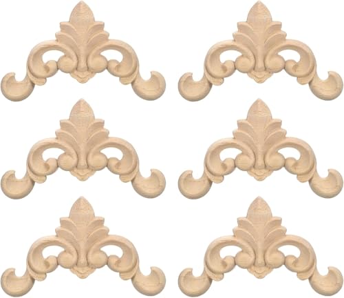 Unlackierte Möbel-Onlay-Applikationsrahmen für Zuhause, 4 x 4 cm, unlackiert, Holzschnitzerei, Eckaufkleber, Schrank, Tür, Wand, Decke, Kommode, 10 Stück Unlackierte Möbel-Onlay-Applikationsrahmen für Zuhause, 4 x 4 cm, unlackiert, Holzschnitzerei, Eckaufkleber, Schrank, Tür, Wand, Decke, Kommode, 10 Stück von Metany