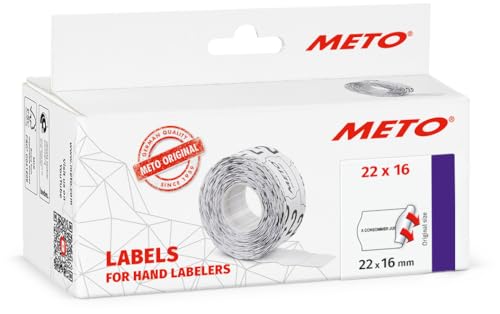 Meto Preisauszeichner Etiketten - Vordruck « A consommer jusqu’au » (22x16 mm, 2-zeilig, 6.000 Preisetiketten, weiß, permanent Meto Preisauszeichner Etiketten - Vordruck « A consommer jusqu’au » (22x16 mm, 2-zeilig, 6.000 Preisetiketten, weiß, permanent von Meto