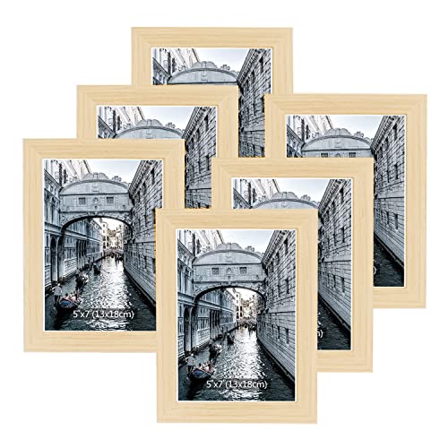 Metrekey Bilderrahmen 13x18 cm set 6 Holz Holz Natur Vintage Glas Fotorahmen Portraitrahmen mit Halterung und Haken für Tischplatte und Wanddekoration Metrekey Bilderrahmen 13x18 cm set 6 Holz Holz Natur Vintage Glas Fotorahmen Portraitrahmen mit Halterung und Haken für Tischplatte und Wanddekoration von Metrekey