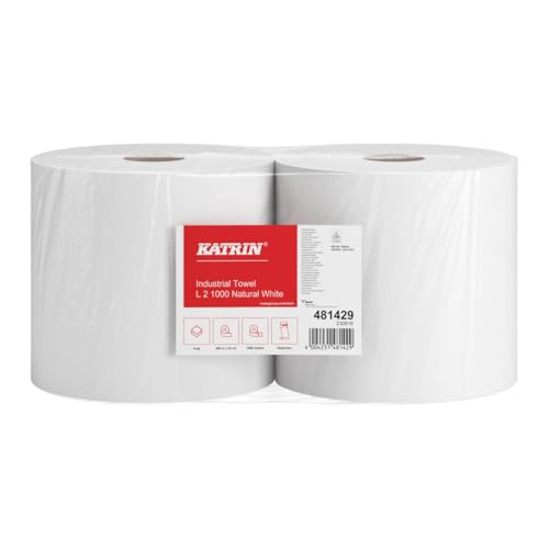 Katrin Basic Industrial towel L2, Putzrolle weiß, 2-lagig, 1000 Abrisse, 2 Rollen Katrin Basic Industrial towel L2, Putzrolle weiß, 2-lagig, 1000 Abrisse, 2 Rollen von Metsä Tissue GmbH