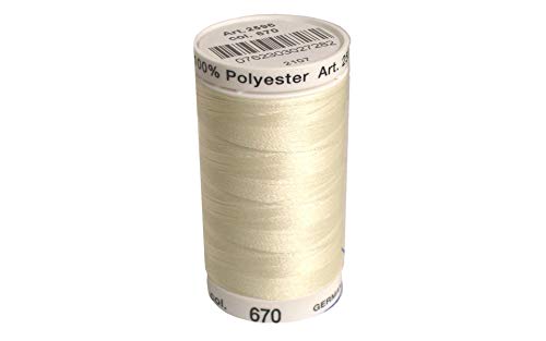 Mettler A2596-0670 Nähen und Stickerei Gewind, Polyester, #0670 Ecru, 800 m von Mettler