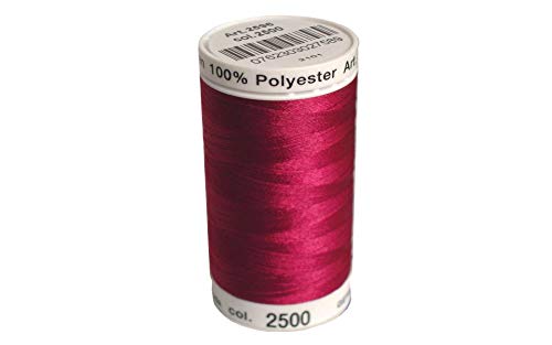 Mettler A2596-2500 Nähen und Stickerei Gewind, Polyester, 2500 Rosa/Rot, 800 m von Metrosene
