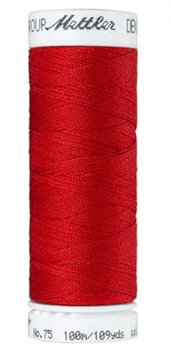 Mettler Denim Yarn 100m in Rot, speziell für Jeansstoffe und Jeansfarben. Baumwolle, Jeansgarn Mettler Denim Yarn 100m in Rot, speziell für Jeansstoffe und Jeansfarben. Baumwolle, Jeansgarn von Mettler