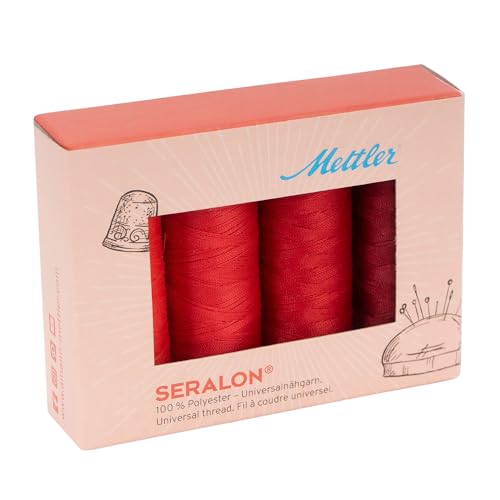 Mettler Seralon No.100 200m Red Thread Kit - 4 Spools von Mettler