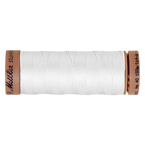 Mettler Silk Finish Cotton Maschinen- & Handquiltgarn, Stärke: 40, 150m-Spule, weiß von Mettler