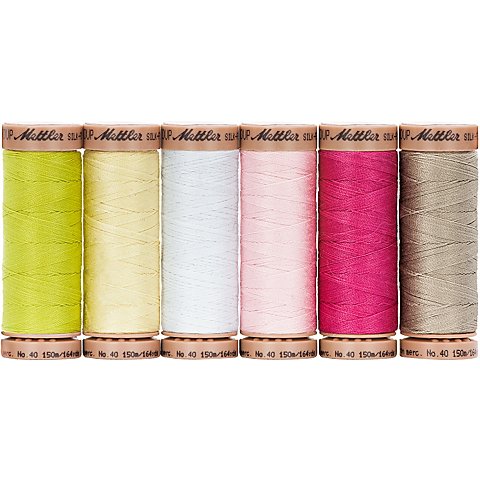 Mettler Silk Finish Cotton "Frühlingstraum", Stärke: 40, Inhalt: 6x 150 m von Mettler