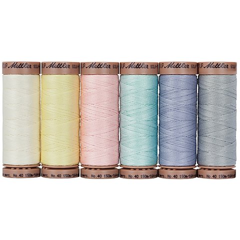 Mettler Silk Finish Cotton "Pastell", Stärke: 40, Inhalt: 6x 150 m von Mettler