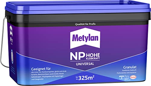 Metylan NP Hohe Klebkraft Universal Granulat, Tapetenkleister mit hoher Klebkraft auf schwiergien Untergründen, transparent, 1x5kg von Metylan