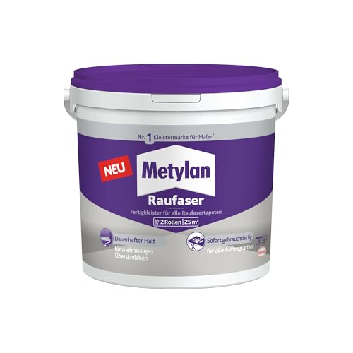 Metylan Raufaser Fertigkleister, sofort gebrauchsfertiger Tapetenkleister für Raufasertapeten, Kleister zum einfachen Tapezieren, 1x5kg Metylan Raufaser Fertigkleister, sofort gebrauchsfertiger Tapetenkleister für Raufasertapeten, Kleister zum einfachen Tapezieren, 1x5kg von Metylan