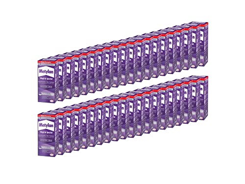 Metylan Vinyl und Spezial, Tapetenkleister für Struktur-, Präge-, und Vinyltapeten, optimale Anstrichstabilität und einfaches Ausrichten, Kleister mit hoher Ergiebigkeit, transparent, 40x180g Metylan Vinyl und Spezial, Tapetenkleister für Struktur-, Präge-, und Vinyltapeten, optimale Anstrichstabilität und einfaches Ausrichten, Kleister mit hoher Ergiebigkeit, transparent, 40x180g von Metylan