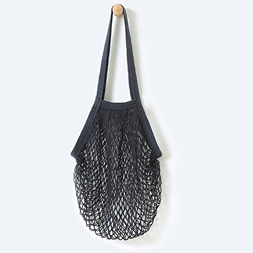 Wiederverwendbare Einkaufstasche von Metyou, aus Netzstoff, Organizer, Einkaufen, Tasche für Obst, Aufbewahrung, Shopper Schwarz Wiederverwendbare Einkaufstasche von Metyou, aus Netzstoff, Organizer, Einkaufen, Tasche für Obst, Aufbewahrung, Shopper Schwarz von Metyou