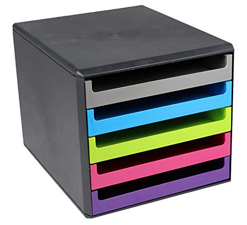 Metzger & Mendle 30057680 Schubladenbox in anthrazit mit 5 farbig sortierten Schüben Metzger & Mendle 30057680 Schubladenbox in anthrazit mit 5 farbig sortierten Schüben von Metzger + Mendle