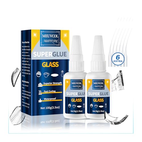 Glaskleber Extra Stark 100g, Transparent Wasserfest Sekundenkleber Glas kleber, Hitzebeständig Acrylglas Spiegel Kleber Für Alle Glas, Acrylglas, Basteln, Schmuck, Plastikmodelle, Kristall Glaskleber Extra Stark 100g, Transparent Wasserfest Sekundenkleber Glas kleber, Hitzebeständig Acrylglas Spiegel Kleber Für Alle Glas, Acrylglas, Basteln, Schmuck, Plastikmodelle, Kristall von Meuvcol