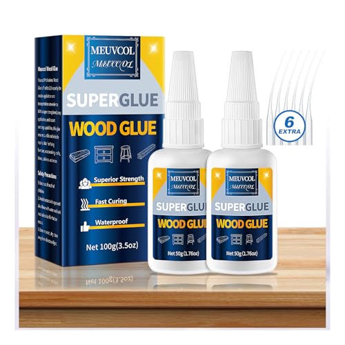 Meuvcol Holzleim Extra Stark,Transparent Express Holzkleber, Wasserfester Holz Kleber Bastelleim Für Möbel,Innen & Außenbereiche, Basteln, Sockelleisten, Schränke, Wood Glue Leimflasche 100g Meuvcol Holzleim Extra Stark,Transparent Express Holzkleber, Wasserfester Holz Kleber Bastelleim Für Möbel,Innen & Außenbereiche, Basteln, Sockelleisten, Schränke, Wood Glue Leimflasche 100g von Meuvcol