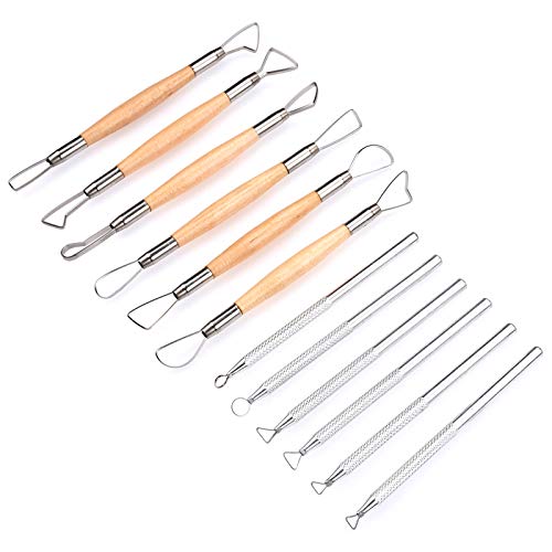 Meuxan Modellierwerkzeug-Set aus Keramik und Tonband, 12 Stück Meuxan Modellierwerkzeug-Set aus Keramik und Tonband, 12 Stück von Meuxan