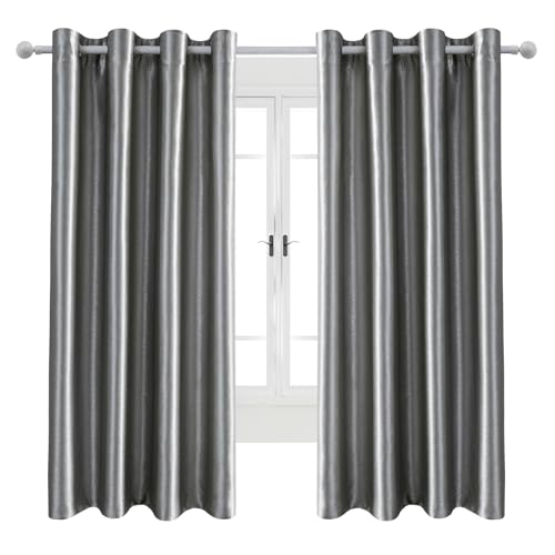 Mewkew Verdunkelungsvorhang für Schlafzimmer, solide, wärmeisoliert, geräuschreduzierend, energiesparend, Ösenvorhänge für Küche, Kinderzimmer, Schlafzimmer, Wohnzimmer, Schrank und Raumteiler, 1 von Mewkew