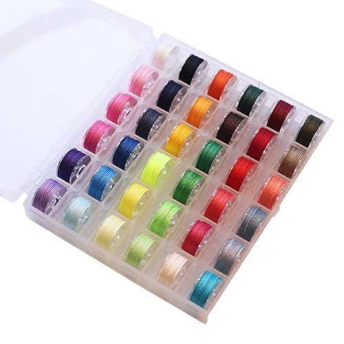 36 Stück Nähgarn, NäHgarn Set NäHgarn, Spulen Nähmaschine, Vorgewickelte Unterfaden Spulen, Polyester Bobbin Thread in Sortierten Farben, Kompatibel mit Näh und Stickmaschinen 36 Stück Nähgarn, NäHgarn Set NäHgarn, Spulen Nähmaschine, Vorgewickelte Unterfaden Spulen, Polyester Bobbin Thread in Sortierten Farben, Kompatibel mit Näh und Stickmaschinen von Mewtush