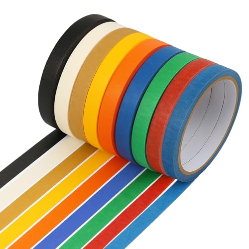 9 PCS 8mm x 10m Washi Tape Set,Klebeband Bunt Regenbogen Masking Tape Kreppband DIY Handwerk Papier Dekorativ Für Kinder Lehrer Maler, Washi Tape Set Kreppband Bunt 9 PCS 8mm x 10m Washi Tape Set,Klebeband Bunt Regenbogen Masking Tape Kreppband DIY Handwerk Papier Dekorativ Für Kinder Lehrer Maler, Washi Tape Set Kreppband Bunt von Mewtush