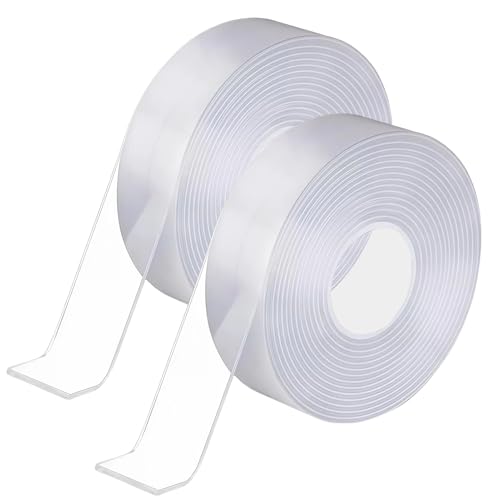 Mewtush 2PCS 10m Doppelseitiges Klebeband Extra Stark Transparent,Abnehmbar Spurlos Double Sided Tape,Nano Klebeband Doppelseitig Ablösbar Für Teppich,Türdichtung, Zierleisten Selbstklebend Mewtush 2PCS 10m Doppelseitiges Klebeband Extra Stark Transparent,Abnehmbar Spurlos Double Sided Tape,Nano Klebeband Doppelseitig Ablösbar Für Teppich,Türdichtung, Zierleisten Selbstklebend von Mewtush
