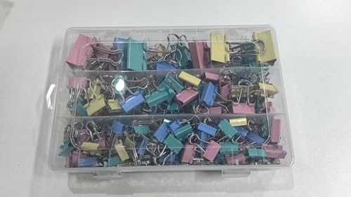 Mexgcom 170 Stück Foldback Klammern - 15mm/19mm/25mm/32mm Papierklammern Bunt - Binder Clips Metall Klammern Büroklammern - Dokumenten Clips für Schule, Büro und Haushalt Mexgcom 170 Stück Foldback Klammern - 15mm/19mm/25mm/32mm Papierklammern Bunt - Binder Clips Metall Klammern Büroklammern - Dokumenten Clips für Schule, Büro und Haushalt von Mexgcom
