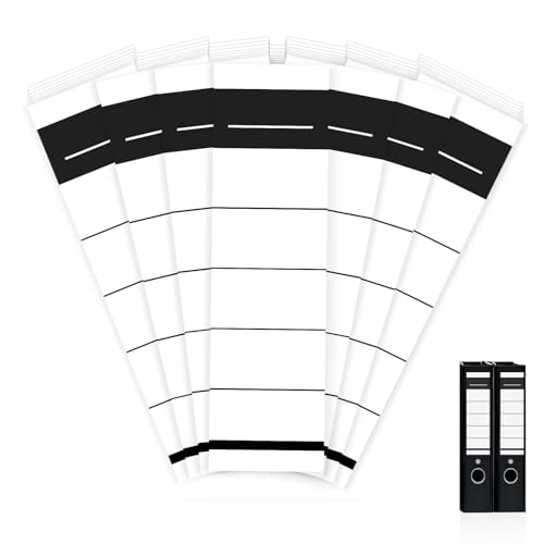 Mexgcom 55 Pcs Weiß 19×5.4cm Ordner Etiketten, Selbstklebend Breit Ordnerrücken Aufkleber für 8 cm Breit Ordner, Rückenschilder Selbstklebend von Mexgcom