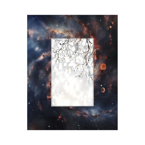 Mexpekil Bilderrahmen für Wandbehang und Tischplatte, 10 x 15 cm, Galaxie, Weltraum, Holz-Bilderrahmen, Heimdekoration, Geschenk, 15,2 x 10,2 cm von Mexpekil