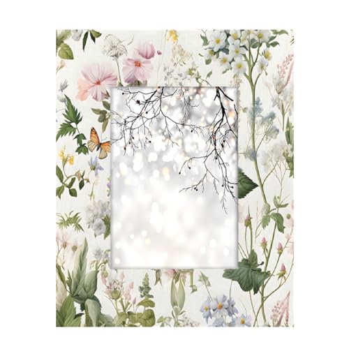 Mexpekil Bilderrahmen für Wandbehang und Tischplatte, 13 x 18 cm, Fotorahmen, Wildblumen, Gräser, Schmetterlinge, Holz-Bilderrahmen, Heimdekoration, Geschenk, 17,8 x 12,7 cm Mexpekil Bilderrahmen für Wandbehang und Tischplatte, 13 x 18 cm, Fotorahmen, Wildblumen, Gräser, Schmetterlinge, Holz-Bilderrahmen, Heimdekoration, Geschenk, 17,8 x 12,7 cm von Mexpekil