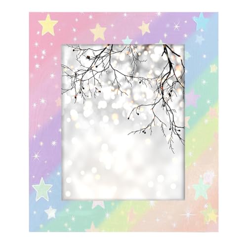 Mexpekil Bilderrahmen für Wandbehang und Tischplatte, 20 x 25 cm, Regenbogenstreifen, Glitzer, Stern, Holz-Bilderrahmen, Heimdekoration, Geschenk, 25,4 x 20,3 cm Mexpekil Bilderrahmen für Wandbehang und Tischplatte, 20 x 25 cm, Regenbogenstreifen, Glitzer, Stern, Holz-Bilderrahmen, Heimdekoration, Geschenk, 25,4 x 20,3 cm von Mexpekil
