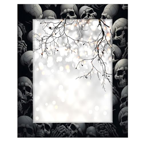 Mexpekil Bilderrahmen für Wandbehang und Tischplatte, 35,6 x 27,9 cm, 28 x 36 cm, Fotorahmen, Totenkopf, Holz-Bilderrahmen, Heimdekoration, Geschenk von Mexpekil