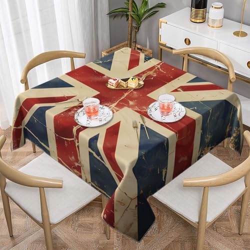 Mexpekil Quadratische Tischdecke, Retro-Design, britische England-Flagge, waschbar, schmutzabweisend, dekorative Tischdecke für Esszimmerpartys Mexpekil Quadratische Tischdecke, Retro-Design, britische England-Flagge, waschbar, schmutzabweisend, dekorative Tischdecke für Esszimmerpartys von Mexpekil