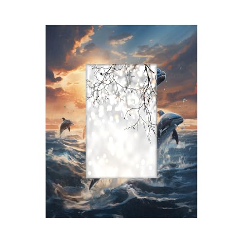Mexpekil Rechteckiger Bilderrahmen, 10,2 x 15,2 cm, Motiv: Delfin, springender Holz-Bilderrahmen für Schreibtisch, Tischplatte, Wandcollage, Dekoration, Wandmontage, Bilderrahmen ohne Matte Mexpekil Rechteckiger Bilderrahmen, 10,2 x 15,2 cm, Motiv: Delfin, springender Holz-Bilderrahmen für Schreibtisch, Tischplatte, Wandcollage, Dekoration, Wandmontage, Bilderrahmen ohne Matte von Mexpekil