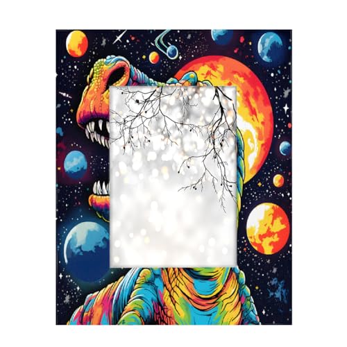 Mexpekil Rechteckiger Bilderrahmen, 12,7 x 17,8 cm, Dinosaurier, Weltraum, Planeten, Holz, Fotorahmen für Schreibtisch, Tischplatte, Wandcollage, Dekoration, Wandmontage, Bilderrahmen ohne Matte Mexpekil Rechteckiger Bilderrahmen, 12,7 x 17,8 cm, Dinosaurier, Weltraum, Planeten, Holz, Fotorahmen für Schreibtisch, Tischplatte, Wandcollage, Dekoration, Wandmontage, Bilderrahmen ohne Matte von Mexpekil
