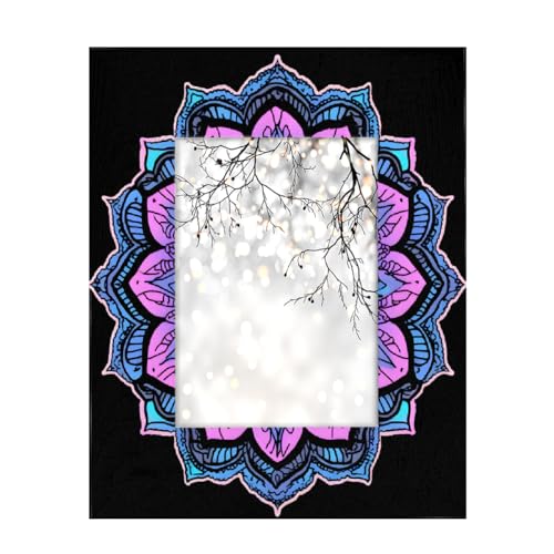 Mexpekil Rechteckiger Bilderrahmen, 12,7 x 17,8 cm, Mandala-Blumen, Holz, Fotorahmen für Schreibtisch, Tischplatte, Wandcollage, Dekoration, Wandmontage, Bilderrahmen ohne Matte Mexpekil Rechteckiger Bilderrahmen, 12,7 x 17,8 cm, Mandala-Blumen, Holz, Fotorahmen für Schreibtisch, Tischplatte, Wandcollage, Dekoration, Wandmontage, Bilderrahmen ohne Matte von Mexpekil