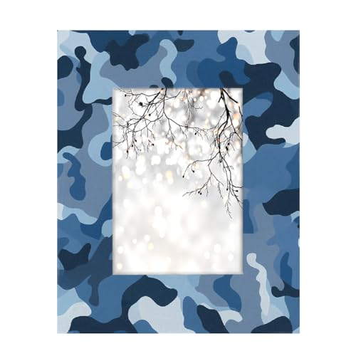 Mexpekil Rechteckiger Bilderrahmen, 12,7 x 17,8 cm, Marineblau, Tarnmuster, Holz, Fotorahmen für Schreibtisch, Tischplatte, Wandcollage, Dekoration, Wandmontage, Bilderrahmen ohne Matte Mexpekil Rechteckiger Bilderrahmen, 12,7 x 17,8 cm, Marineblau, Tarnmuster, Holz, Fotorahmen für Schreibtisch, Tischplatte, Wandcollage, Dekoration, Wandmontage, Bilderrahmen ohne Matte von Mexpekil