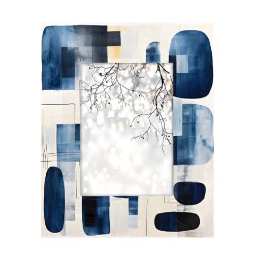 Mexpekil Rechteckiger Bilderrahmen, 12,7 x 17,8 cm, Marineblau, unregelmäßiges geometrisches Muster, Holz-Bilderrahmen für Schreibtisch, Tischplatte, Wandcollage, Dekoration, Wandmontage, Bilderrahmen Mexpekil Rechteckiger Bilderrahmen, 12,7 x 17,8 cm, Marineblau, unregelmäßiges geometrisches Muster, Holz-Bilderrahmen für Schreibtisch, Tischplatte, Wandcollage, Dekoration, Wandmontage, Bilderrahmen von Mexpekil
