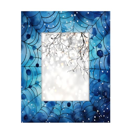Mexpekil Rechteckiger Bilderrahmen, 12,7 x 17,8 cm, Spinnennetz, Blau, gepunktet, Holz-Bilderrahmen für Schreibtisch, Tischplatte, Wandcollage, Dekoration, Wandmontage, Bilderrahmen ohne Matte Mexpekil Rechteckiger Bilderrahmen, 12,7 x 17,8 cm, Spinnennetz, Blau, gepunktet, Holz-Bilderrahmen für Schreibtisch, Tischplatte, Wandcollage, Dekoration, Wandmontage, Bilderrahmen ohne Matte von Mexpekil