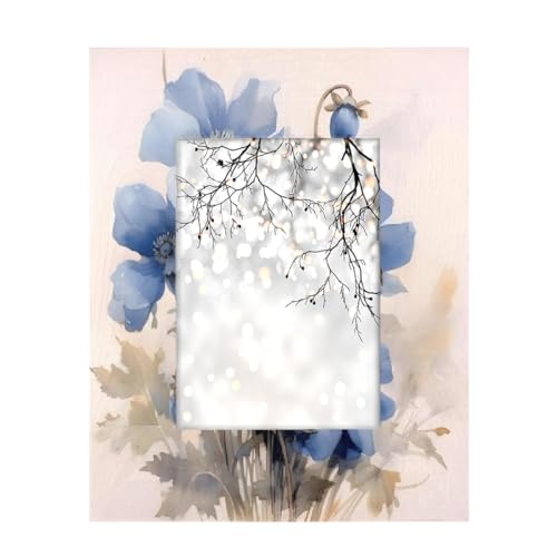 Mexpekil Rechteckiger Bilderrahmen, 12,7 x 17,8 cm, blaue Mohnblumen, Kunst, Holz, Fotorahmen für Schreibtisch, Tischplatte, Wandcollage, Dekoration, Wandmontage, Bilderrahmen ohne Matte Mexpekil Rechteckiger Bilderrahmen, 12,7 x 17,8 cm, blaue Mohnblumen, Kunst, Holz, Fotorahmen für Schreibtisch, Tischplatte, Wandcollage, Dekoration, Wandmontage, Bilderrahmen ohne Matte von Mexpekil