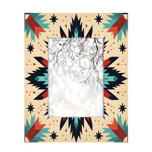 Mexpekil Rechteckiger Bilderrahmen, 12,7 x 17,8 cm, geometrisches Mandala, ethnisches Muster, Holz, Fotorahmen für Schreibtisch, Tischplatte, Wandcollage, Dekoration, Wandmontage, Bilderrahmen ohne Mexpekil Rechteckiger Bilderrahmen, 12,7 x 17,8 cm, geometrisches Mandala, ethnisches Muster, Holz, Fotorahmen für Schreibtisch, Tischplatte, Wandcollage, Dekoration, Wandmontage, Bilderrahmen ohne von Mexpekil